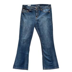 Source of Wisdom Jeans Women Size 18 Blue Slim Boot Denim Bootcut cabincore